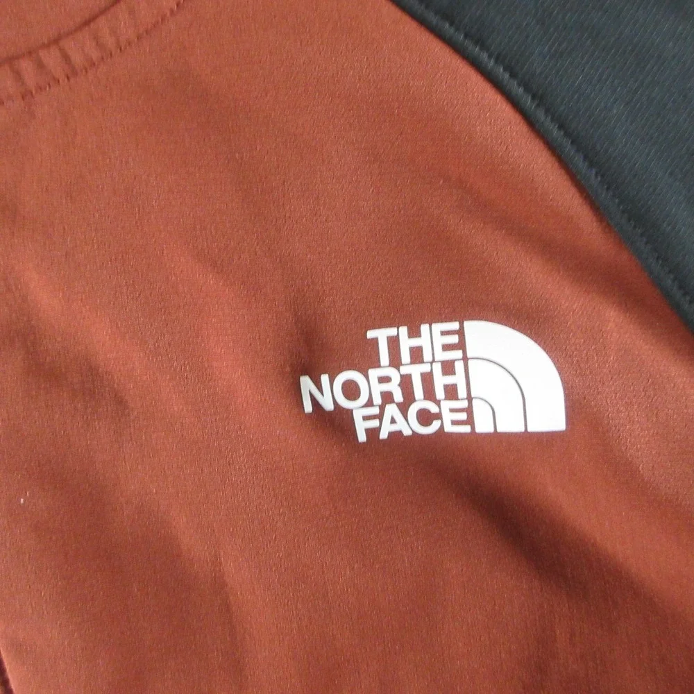 The North Face Jacket Mens S Orange Gray Tekware FlashDry Hooded Full Zip Hiking